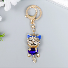 Keychain "Cat" with crystals